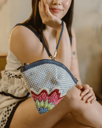 Benguet Petal Bag Navy Fashion Rags2Riches
