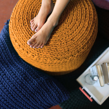 Puto Round Pouf Papaya Home Rags2Riches