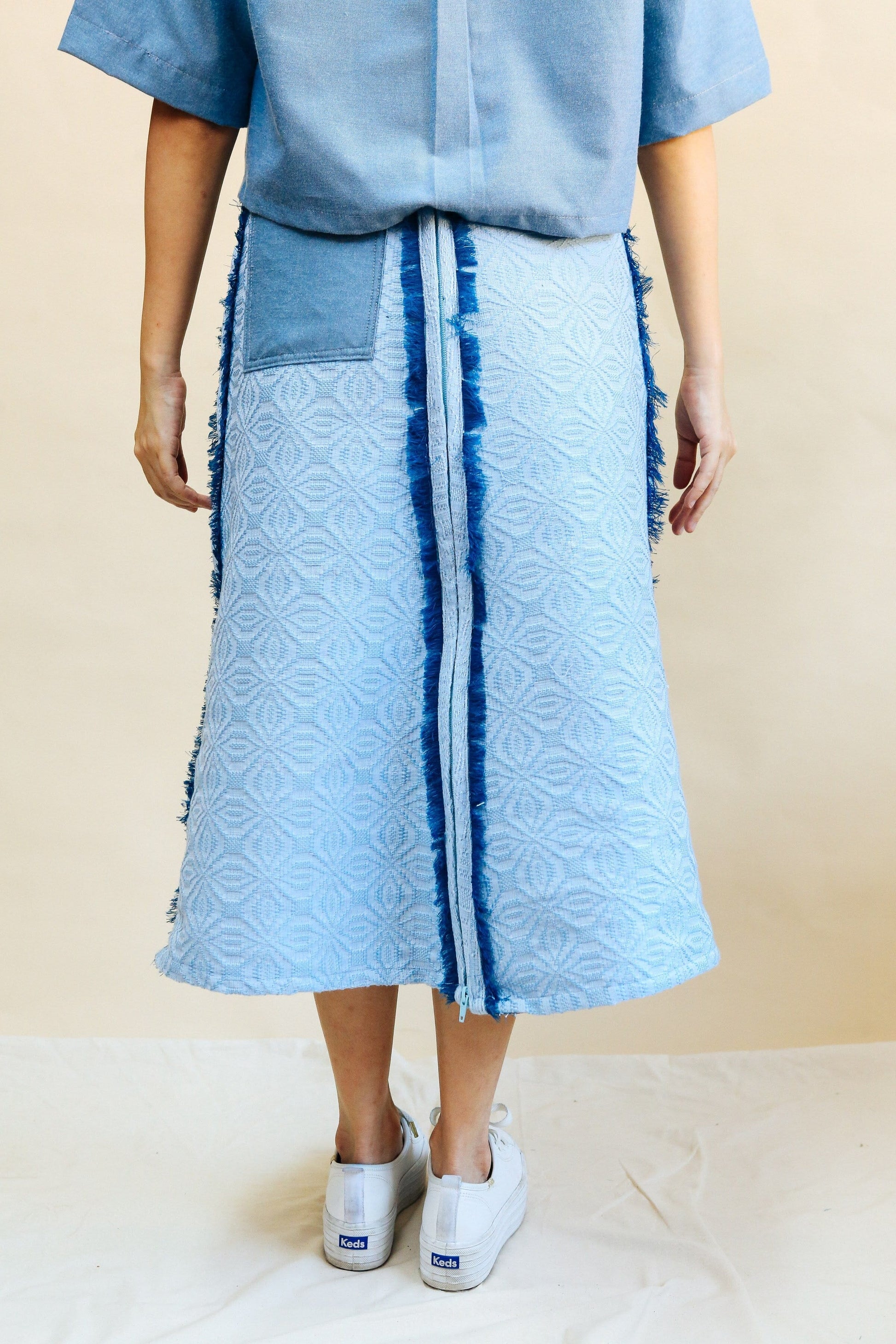 4-Way A-Line Skirt Chambray & Binetwagan Fashion Rags2Riches