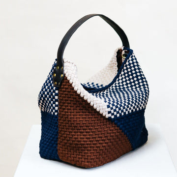 Buslo Diagonal Weave Brown & Navy