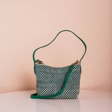 Buslo Micro Checkerboard Emerald & Sage with Longer Handles