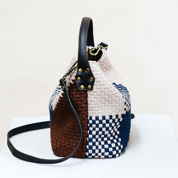 Buslo Mini Diagonal Weave Brown & Navy