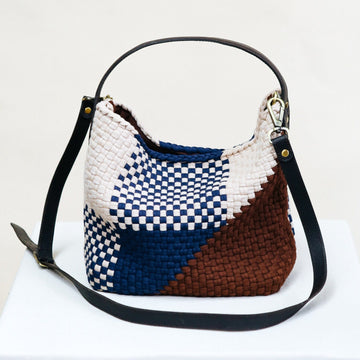 Buslo Mini Diagonal Weave Brown & Navy