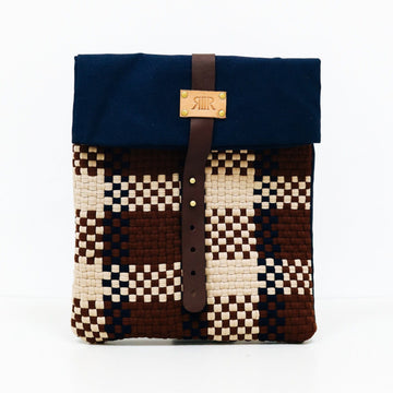 Charlie Laptop Sleeve Brown & Navy