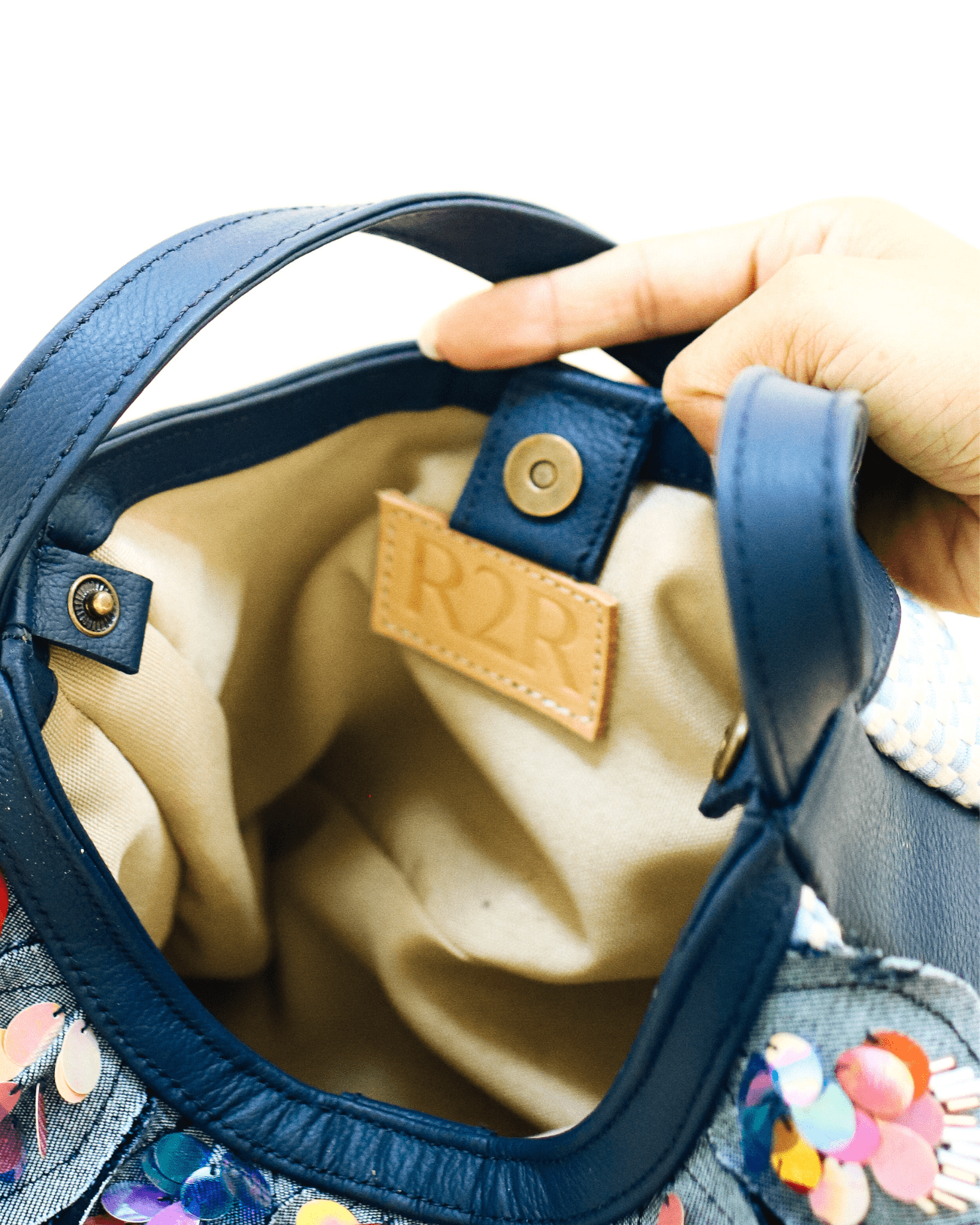 Dangwa Mini Hobo Bag Navy Fashion Rags2Riches