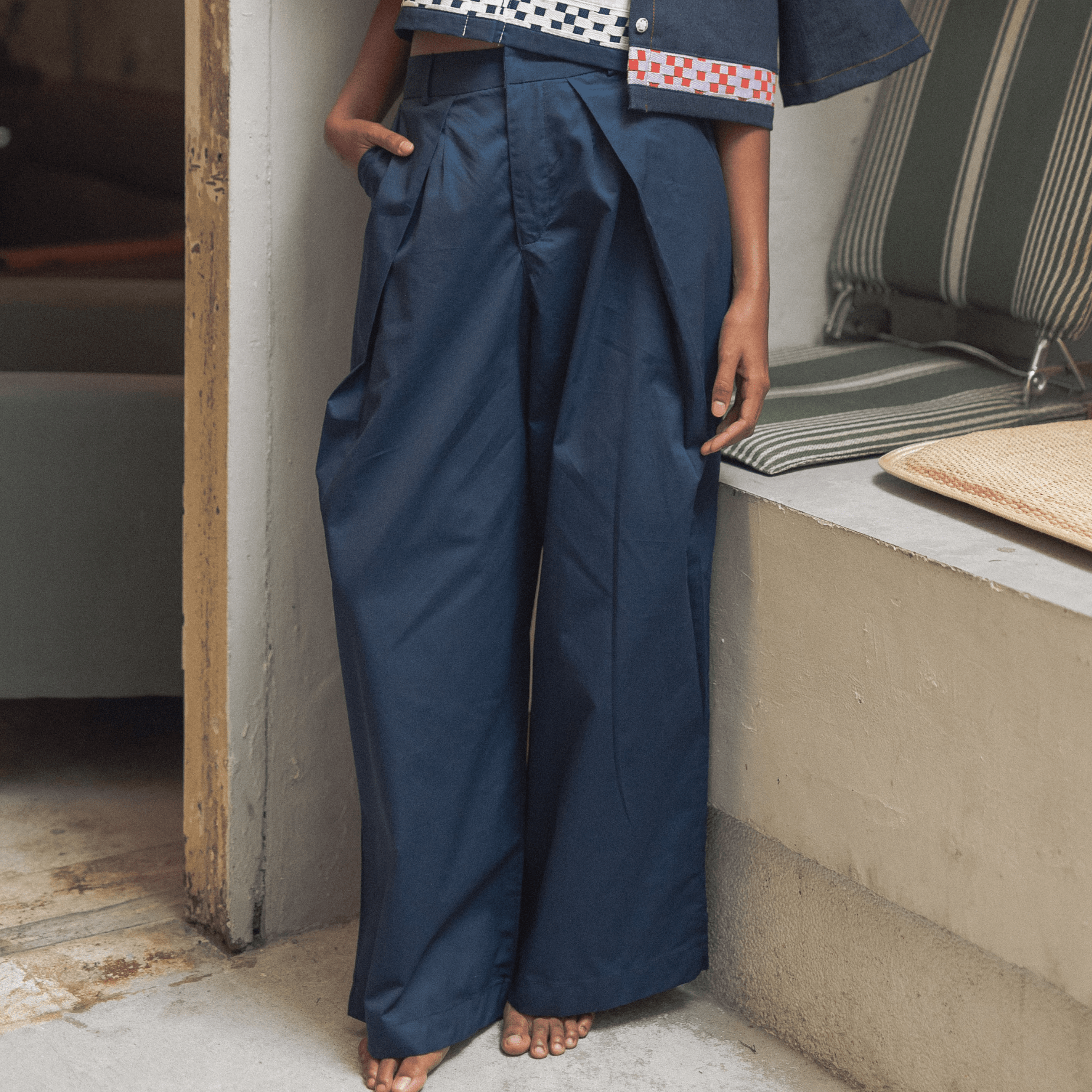 Lakbay Pants Navy Fashion Rags2Riches