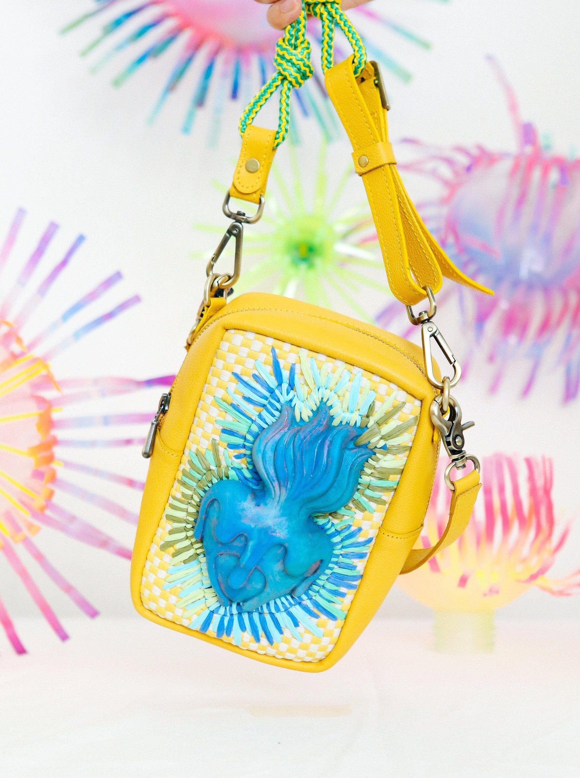 [Leeroy New x R2R] Sacred Heart Crossbody Bag Yellow Fashion Rags2Riches