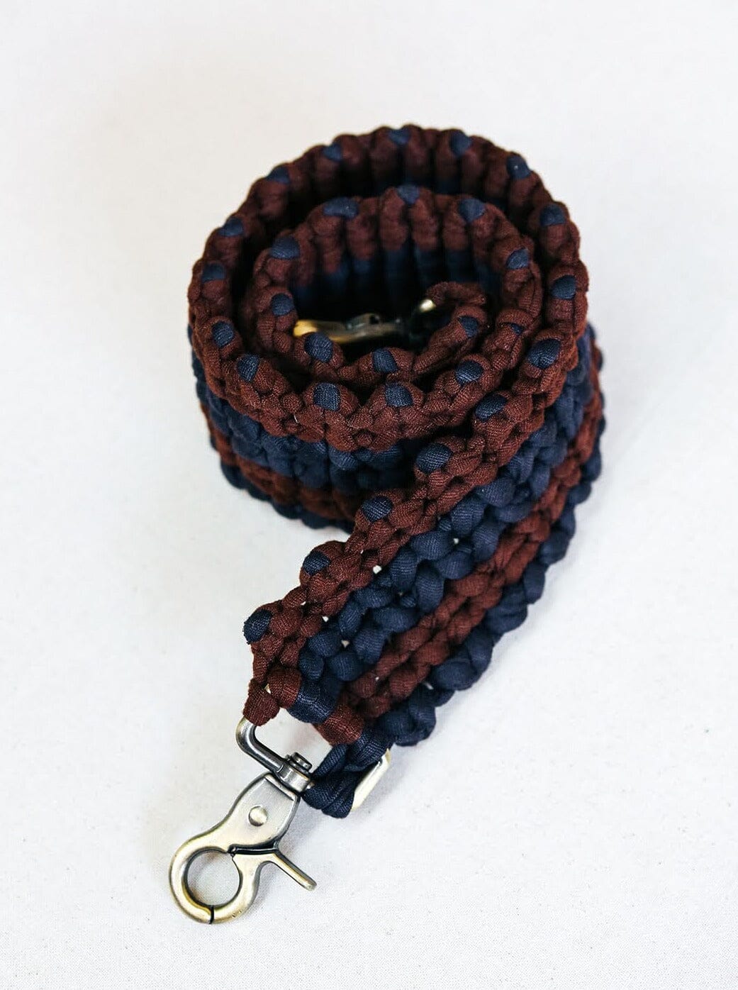 Macrame Strap Brown & Navy Fashion Rags2Riches