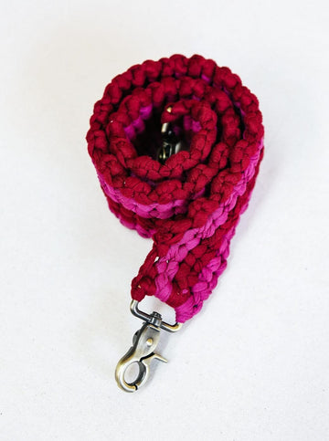 Macrame Strap Magenta & Red