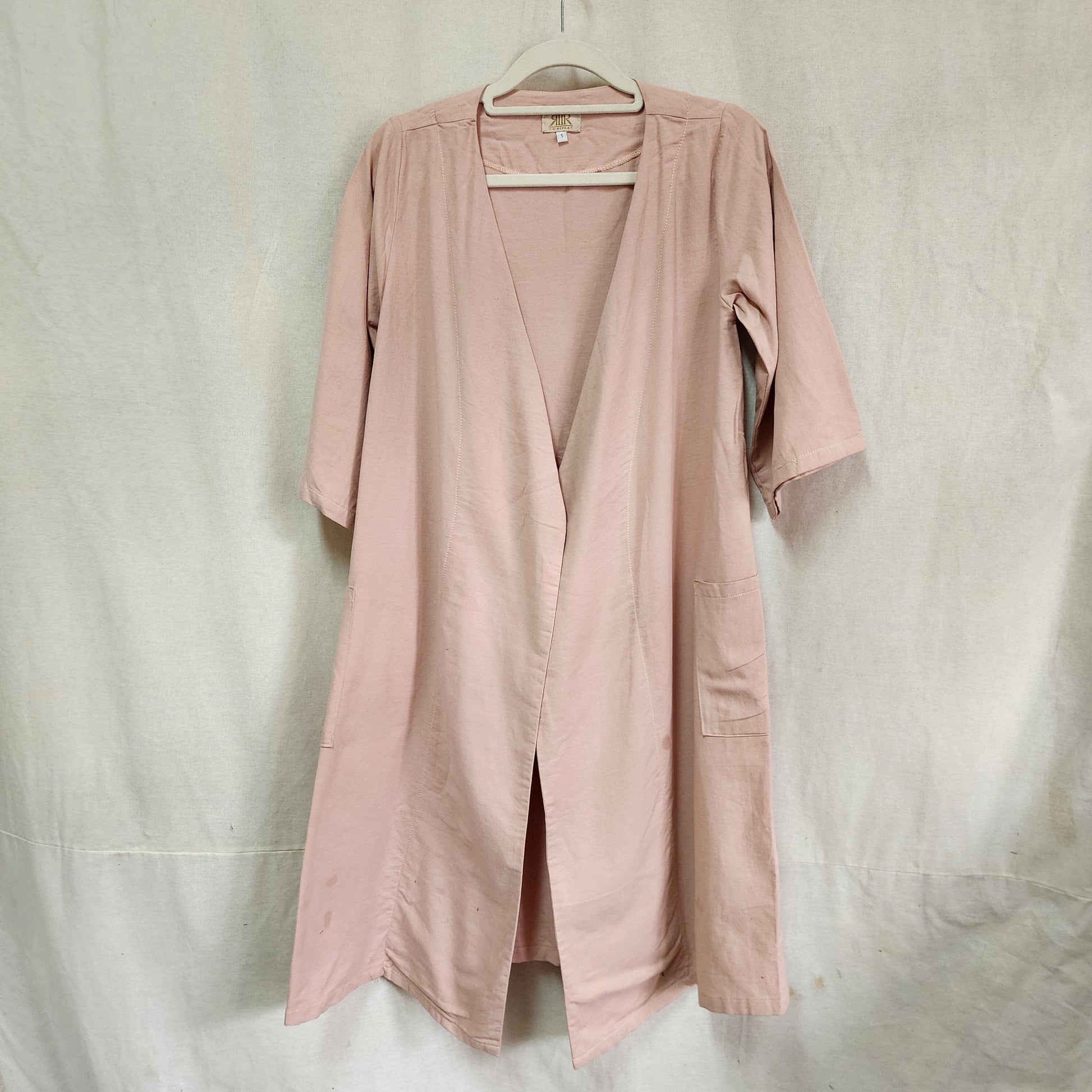 [RE - LOVE] Linen Lounge Robe (Short) - Blush Fashion Rags2Riches