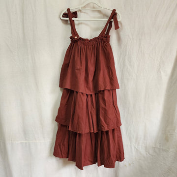 [RE-LOVE] Sayaw 3-Tiered Dress Maroon