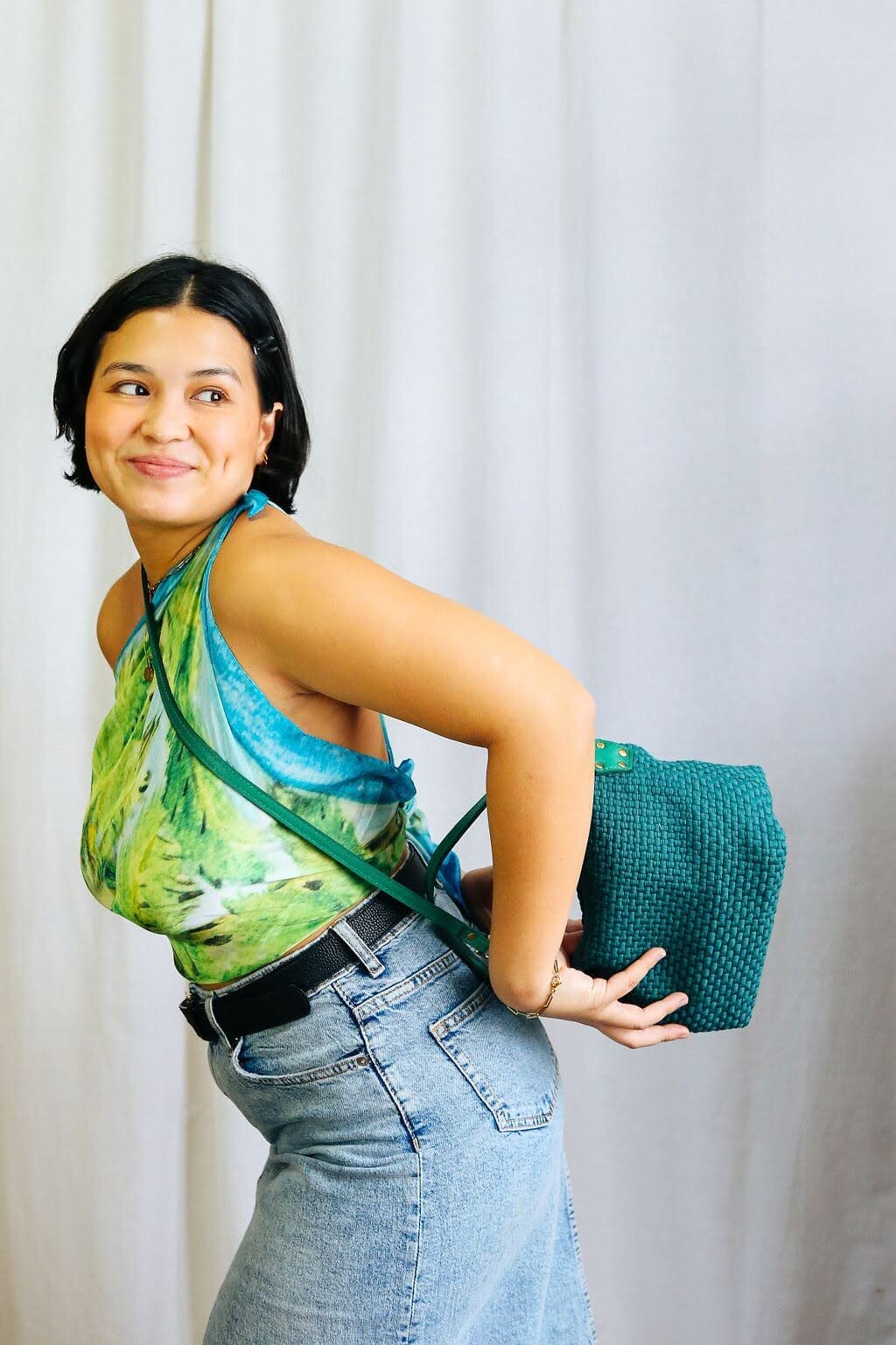 [Ready Today] Buslo Micro Monochrome Green Fashion Rags2Riches