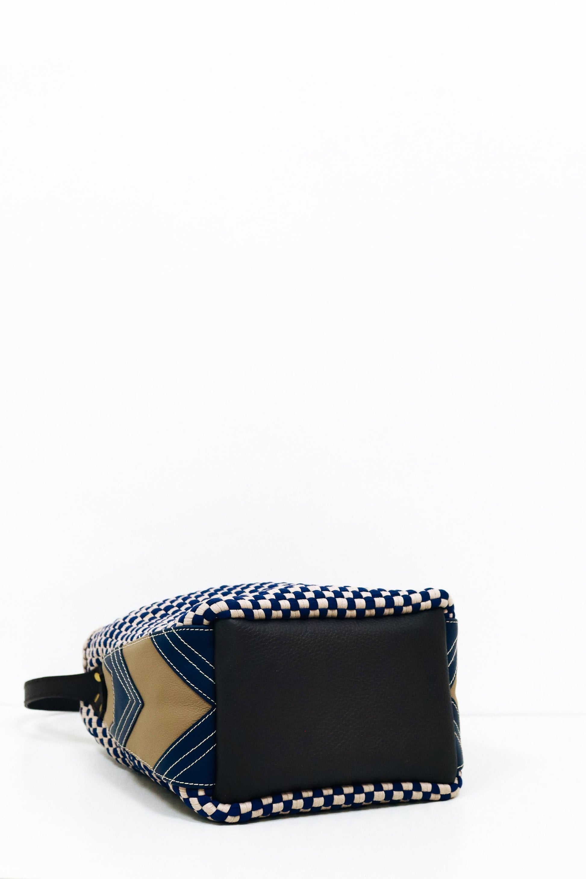 [Ready Today] Buslo Mini Medley Leather Patchwork Navy Fashion Rags2Riches