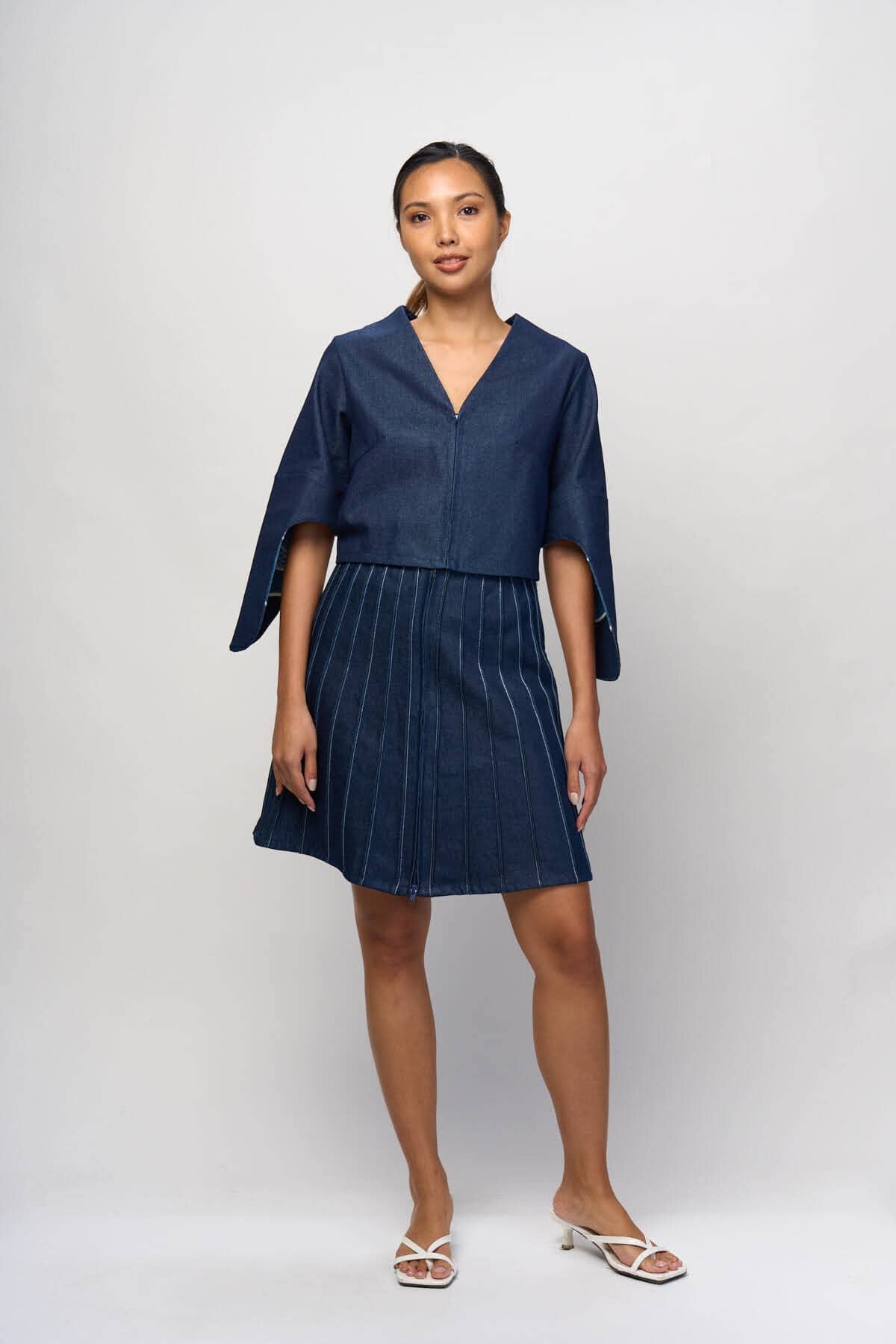 [Ready Today] Daloy Convertible Terno Top Denim Fashion R2R On Repeat