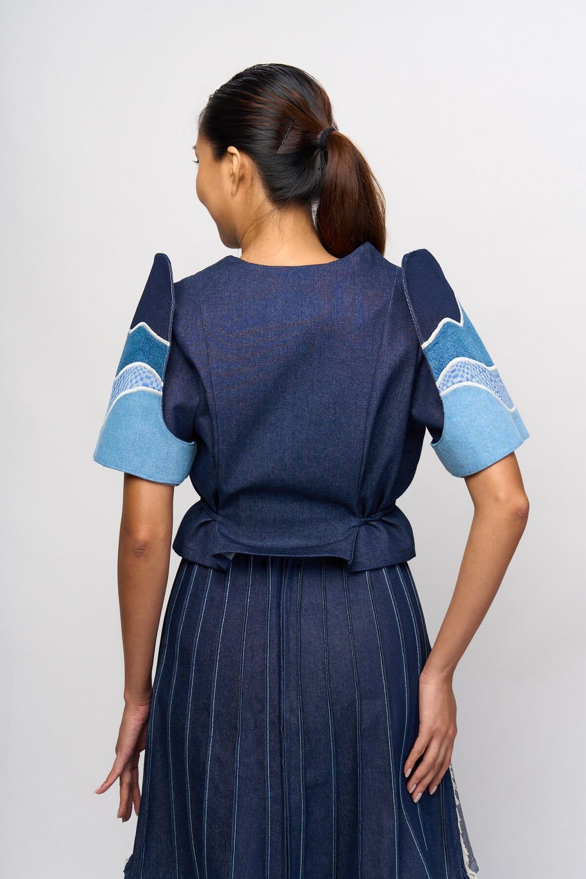 [Ready Today] Daloy Convertible Terno Top Denim Fashion R2R On Repeat