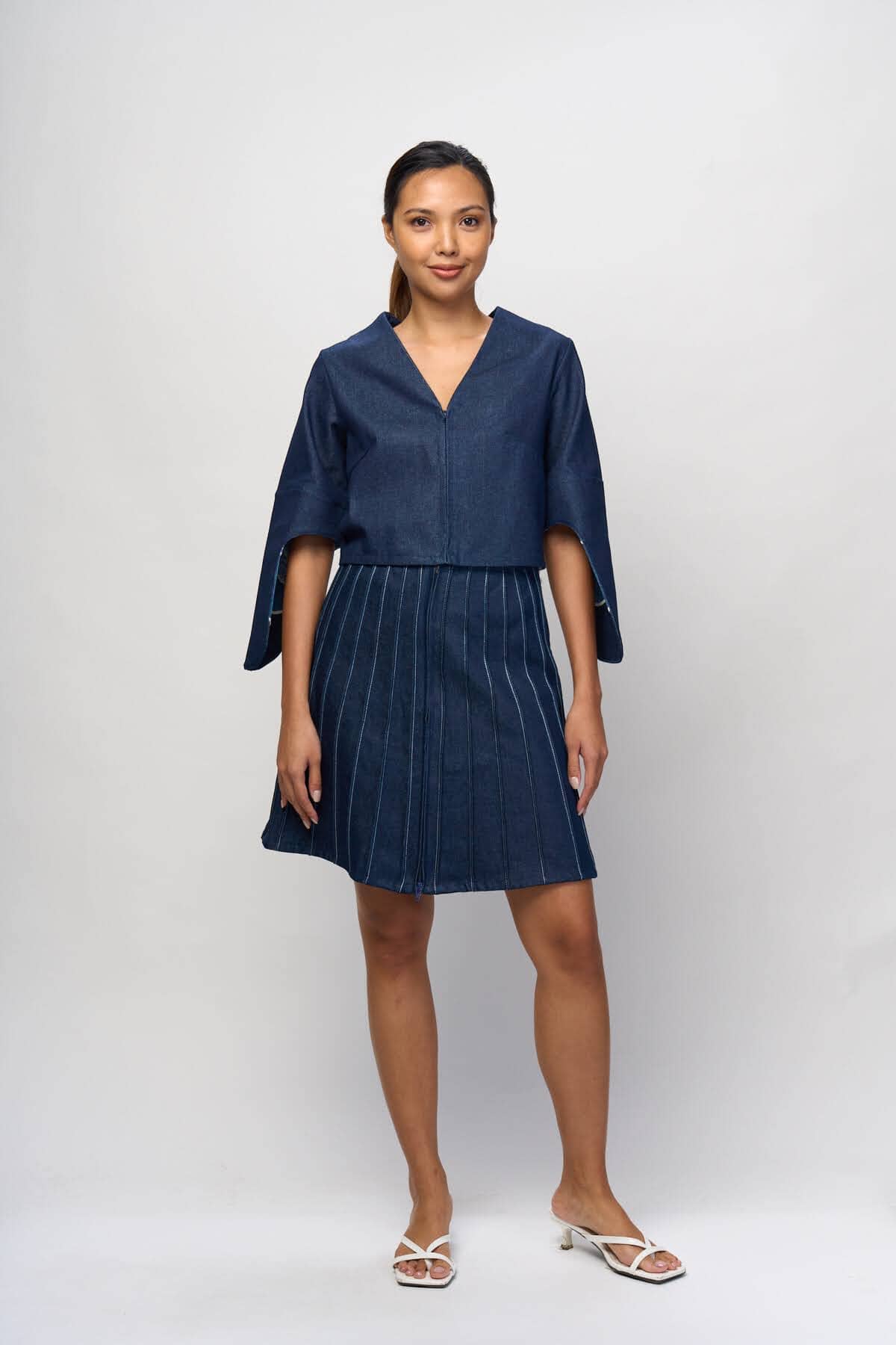 [Ready Today] Daloy Convertible Terno Top Denim Fashion R2R On Repeat