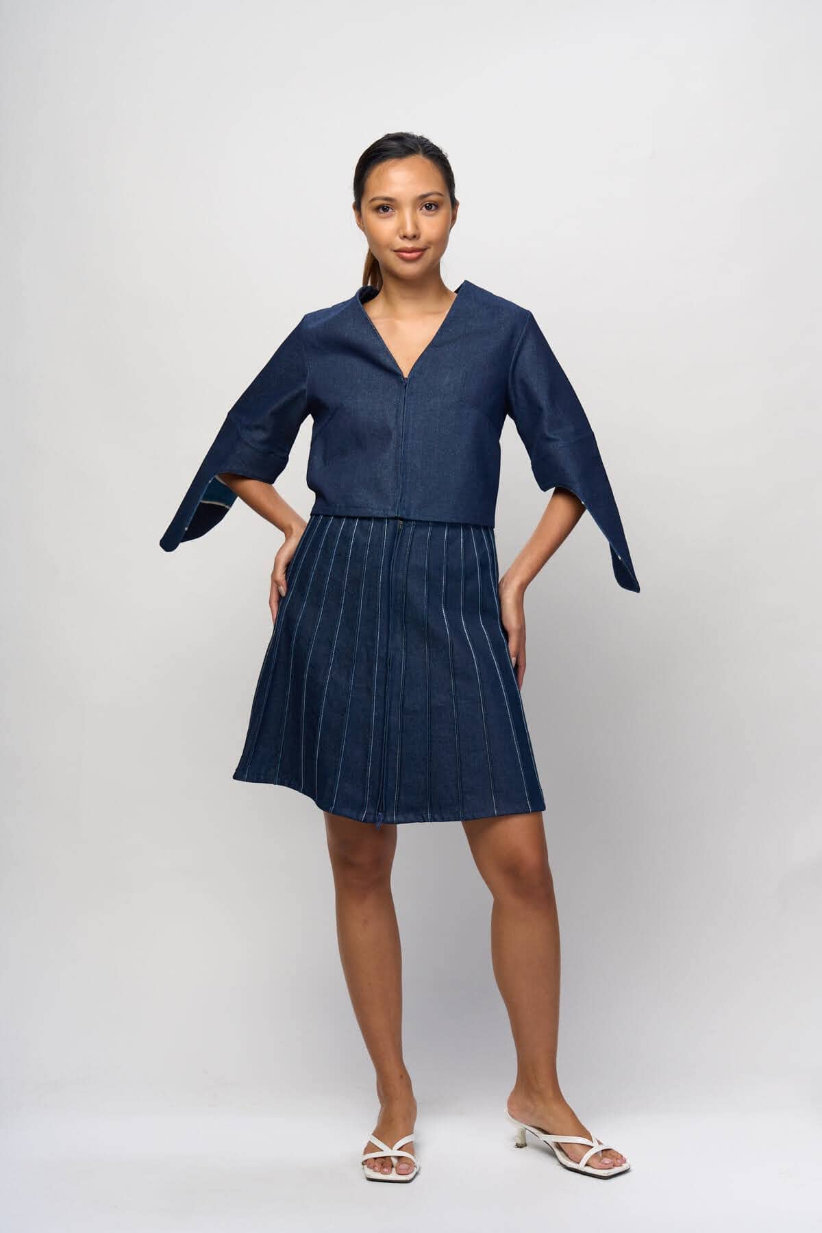 [Ready Today] Daloy Convertible Terno Top Denim Fashion R2R On Repeat