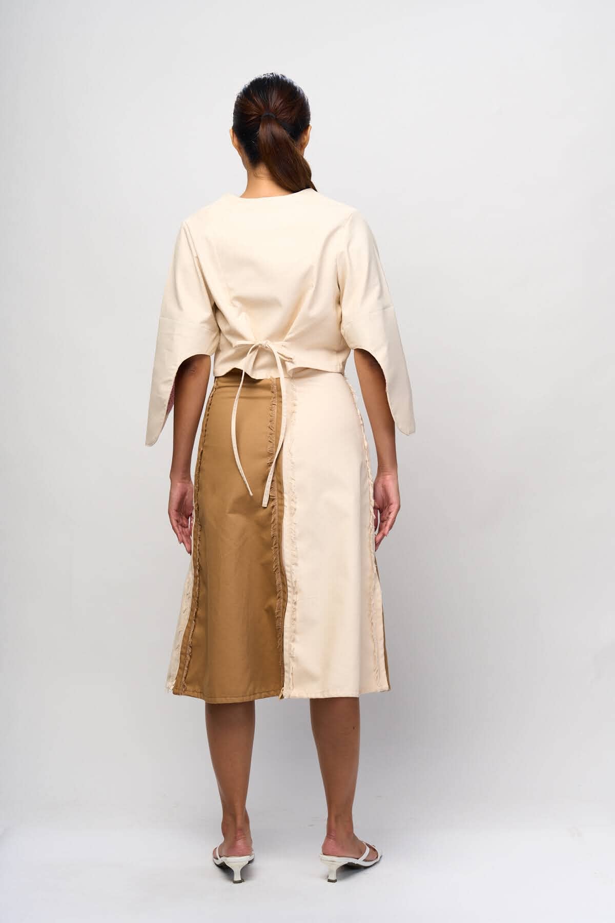 [Ready Today] Daloy Convertible Terno Top Sand Fashion R2R On Repeat