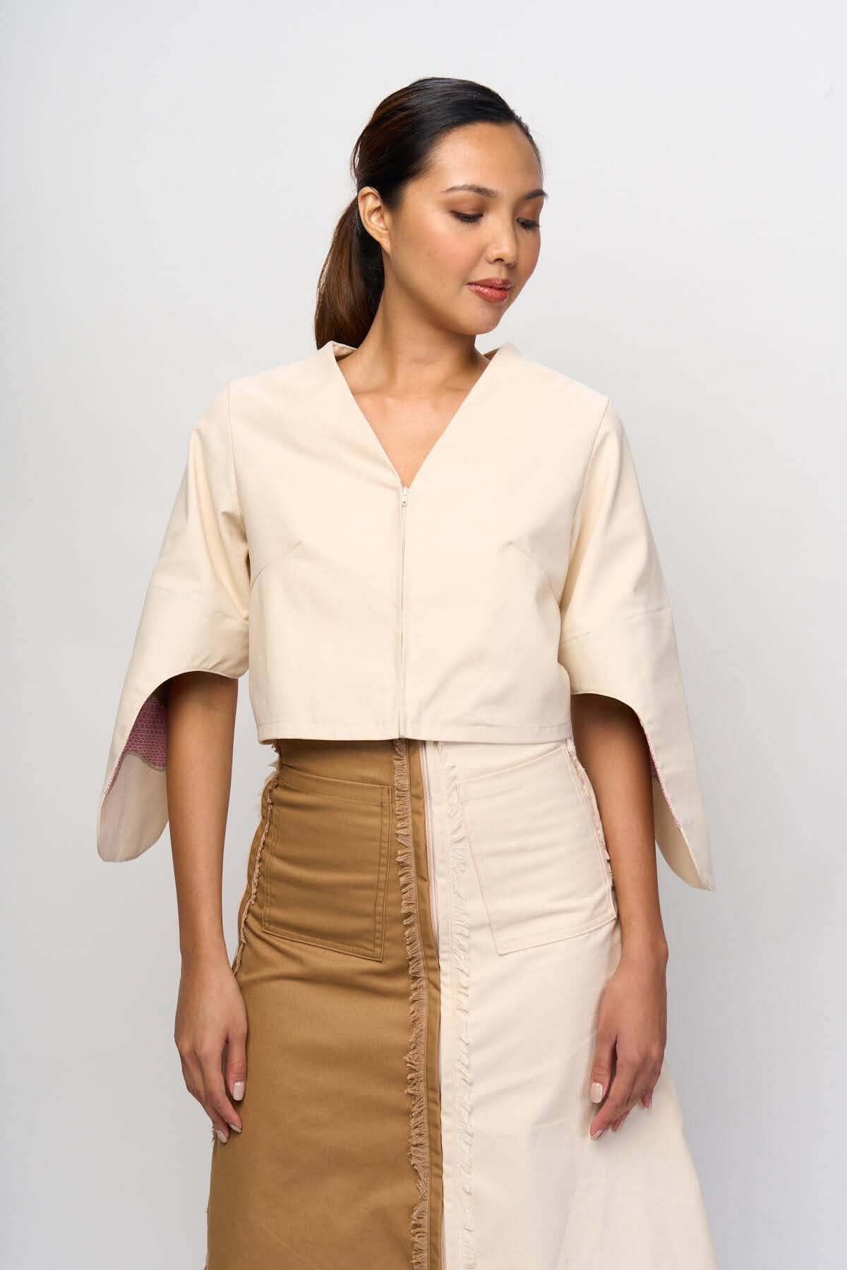 [Ready Today] Daloy Convertible Terno Top Sand Fashion R2R On Repeat