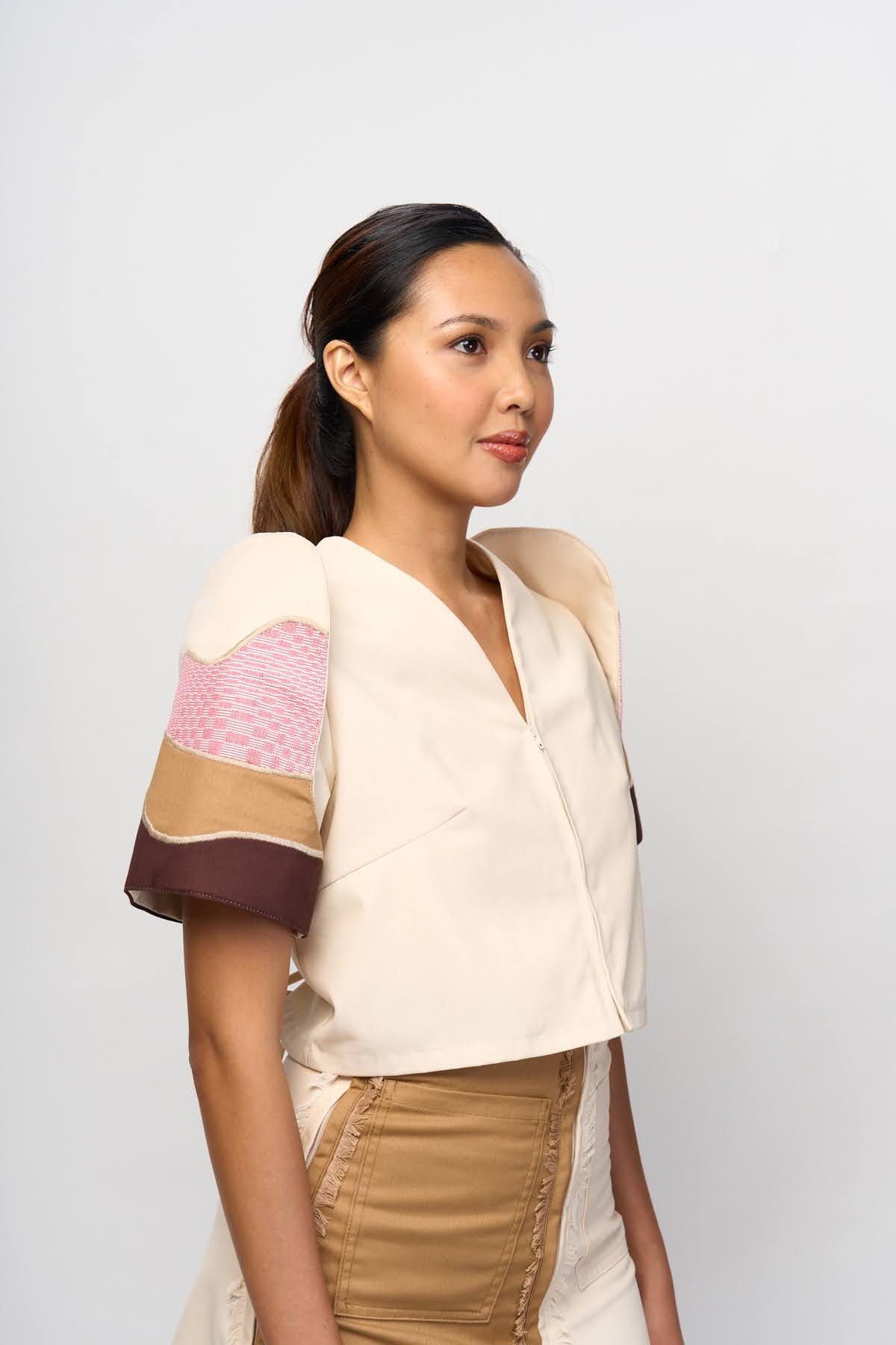 [Ready Today] Daloy Convertible Terno Top Sand Fashion R2R On Repeat