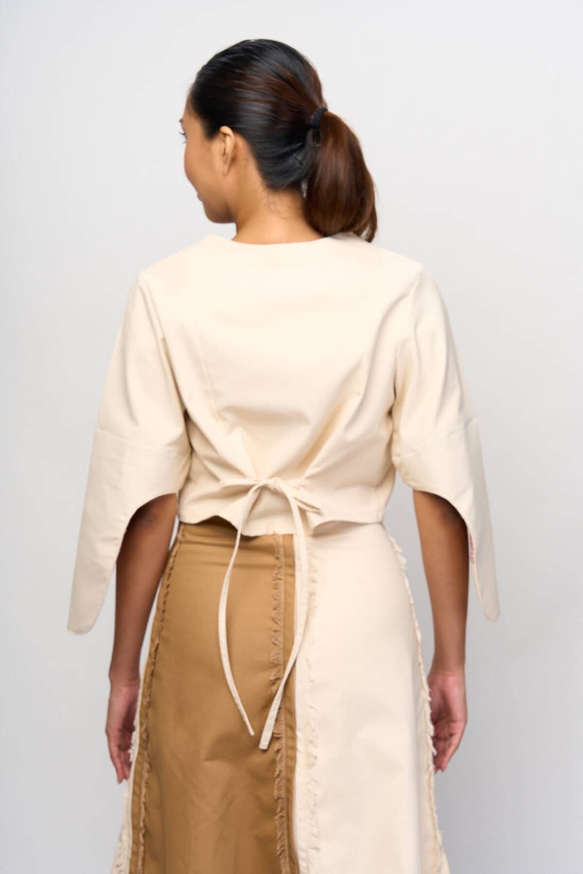 [Ready Today] Daloy Convertible Terno Top Sand Fashion R2R On Repeat