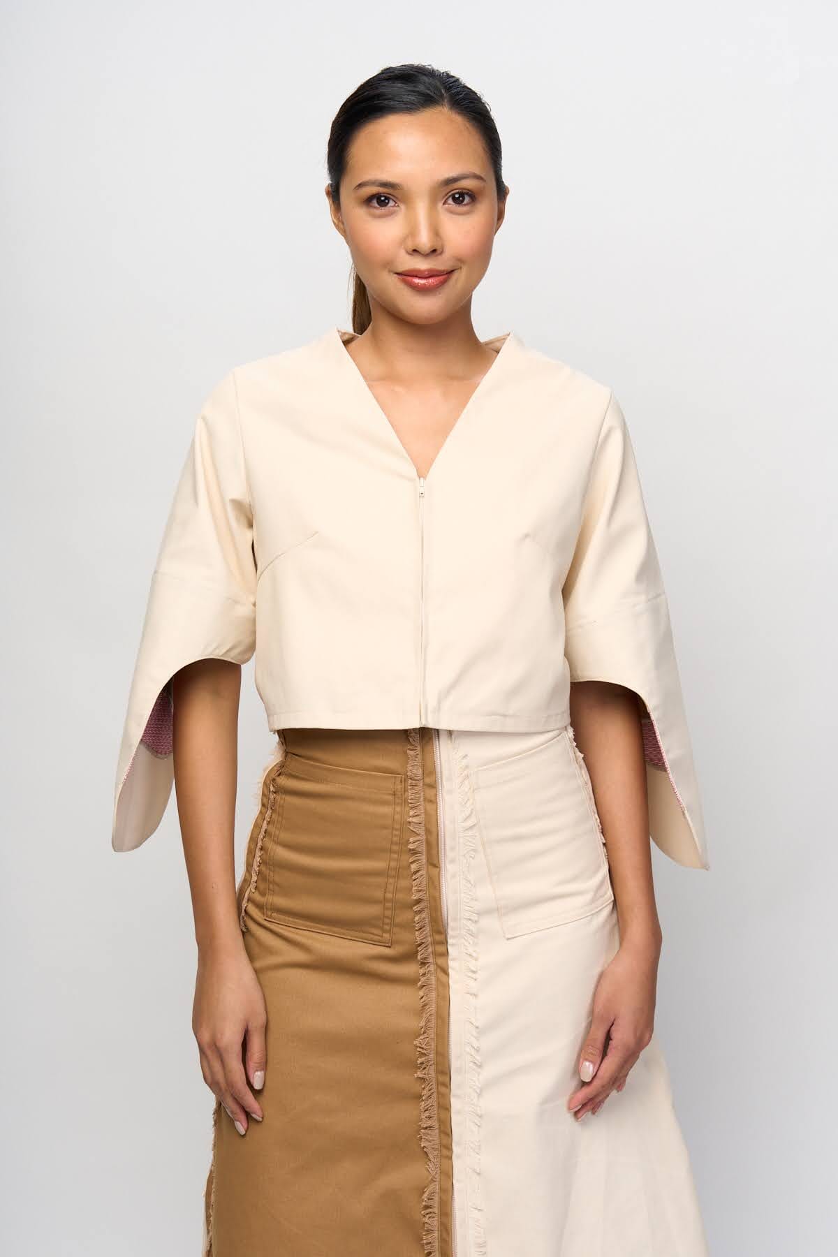 [Ready Today] Daloy Convertible Terno Top Sand Fashion R2R On Repeat