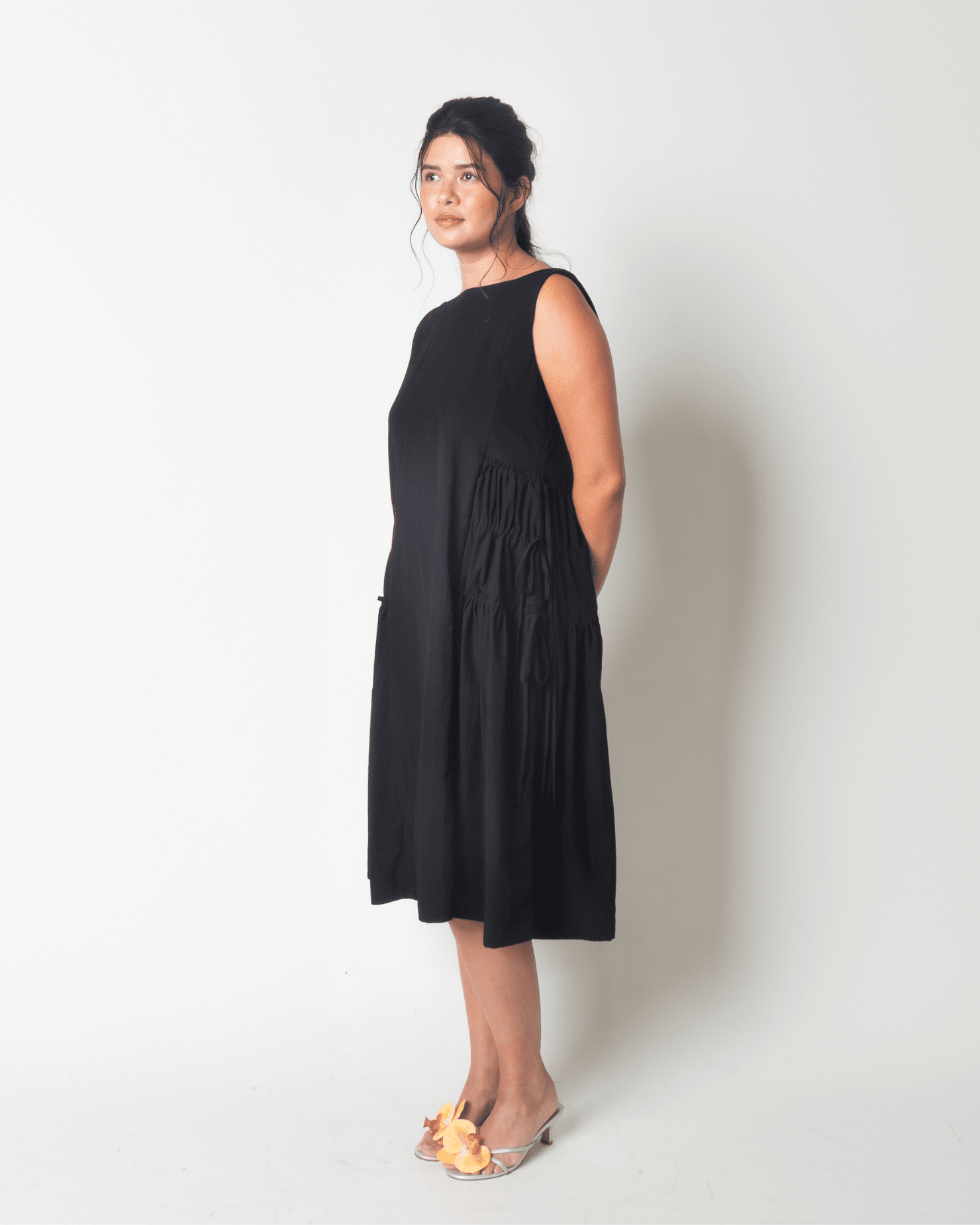 [Ready Today] Drawstring Dress Black Fashion Rags2Riches