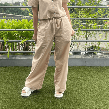 [SAMPLE] Drawstring Pants Sand