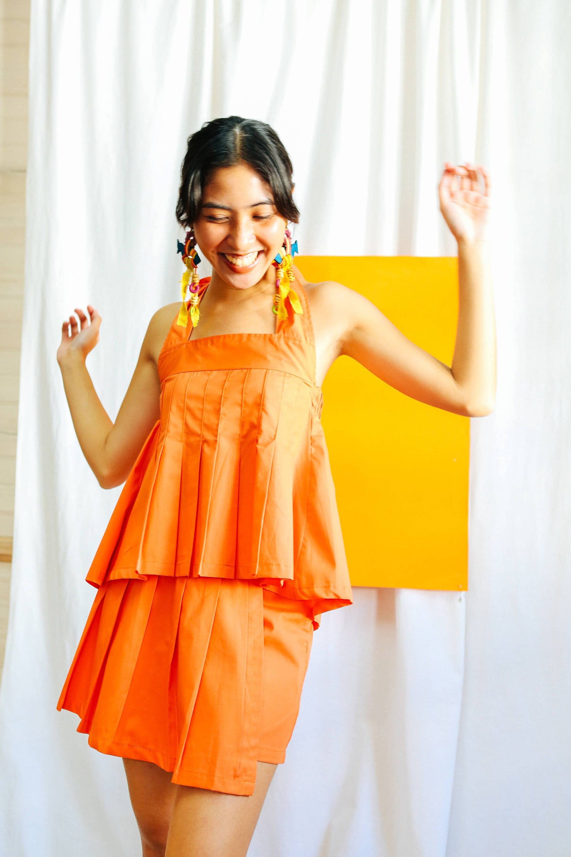 [SAMPLE] Pleated Skort Tangerine Fashion R2R On Repeat