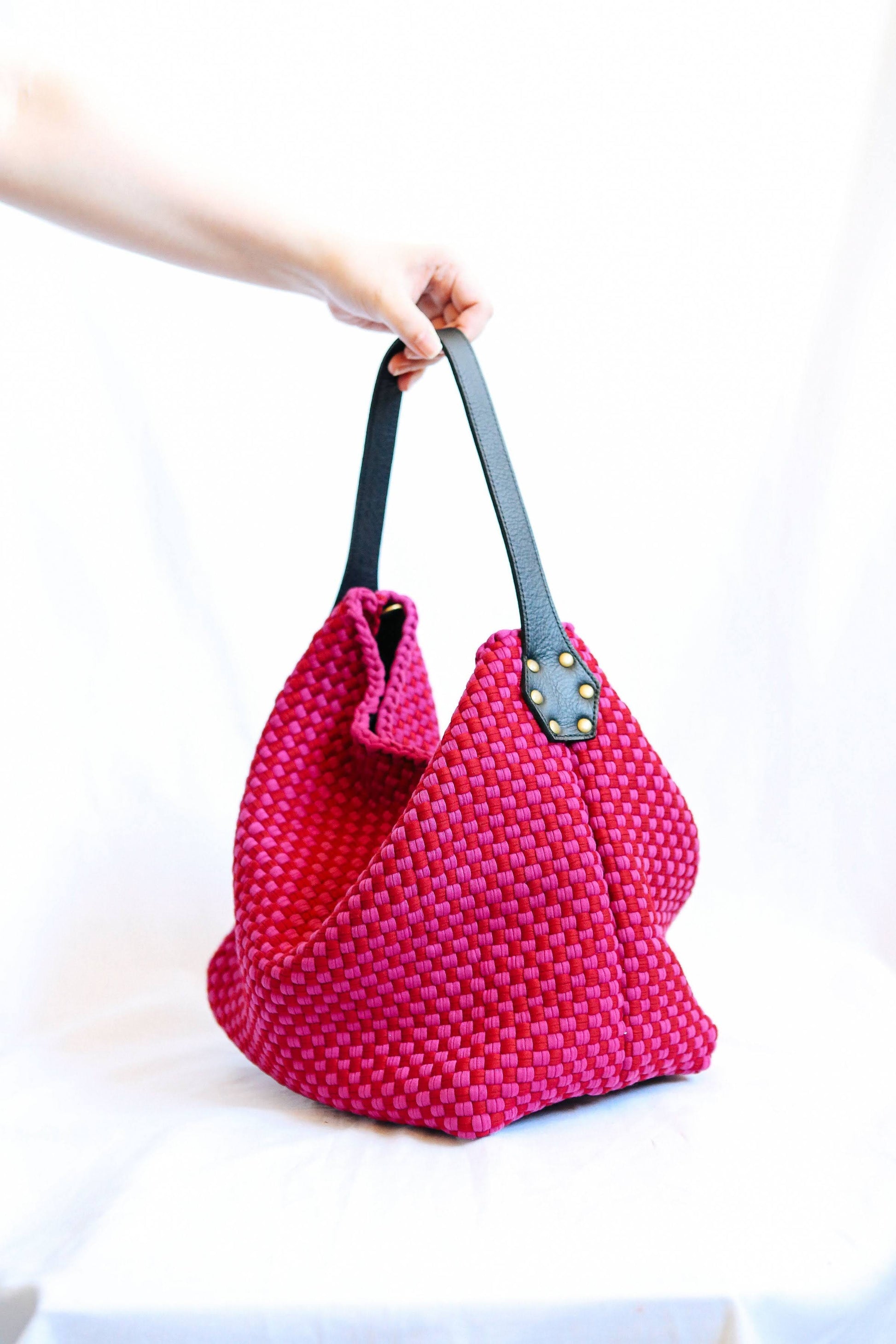 Buslo Checkerboard Red & Fuchsia Fashion Rags2Riches