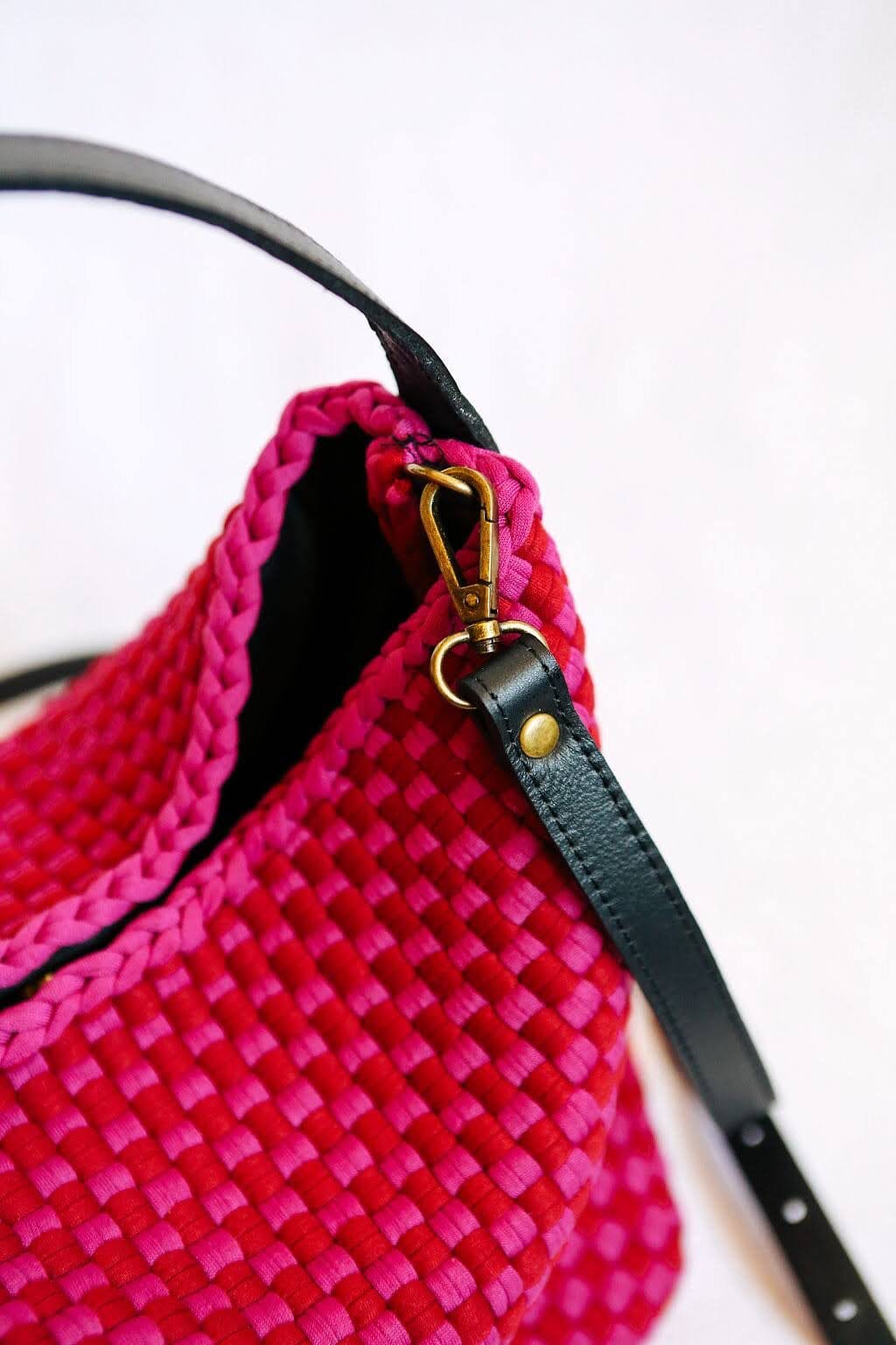 Buslo Mini Checkerboard Red & Fuchsia Fashion Rags2Riches