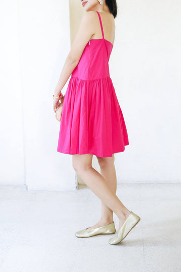 [SAMPLE] Drop Waist Dress (Mini) Hot Pink