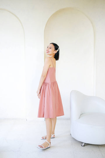 [SAMPLE] Drop Waist Dress (Mini) Purposeful Pink