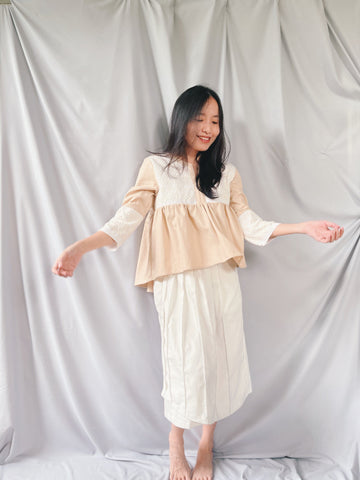 Gabi Blouse in Beige