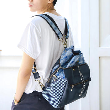 Leonor Convertible Backpack Monochrome Blue