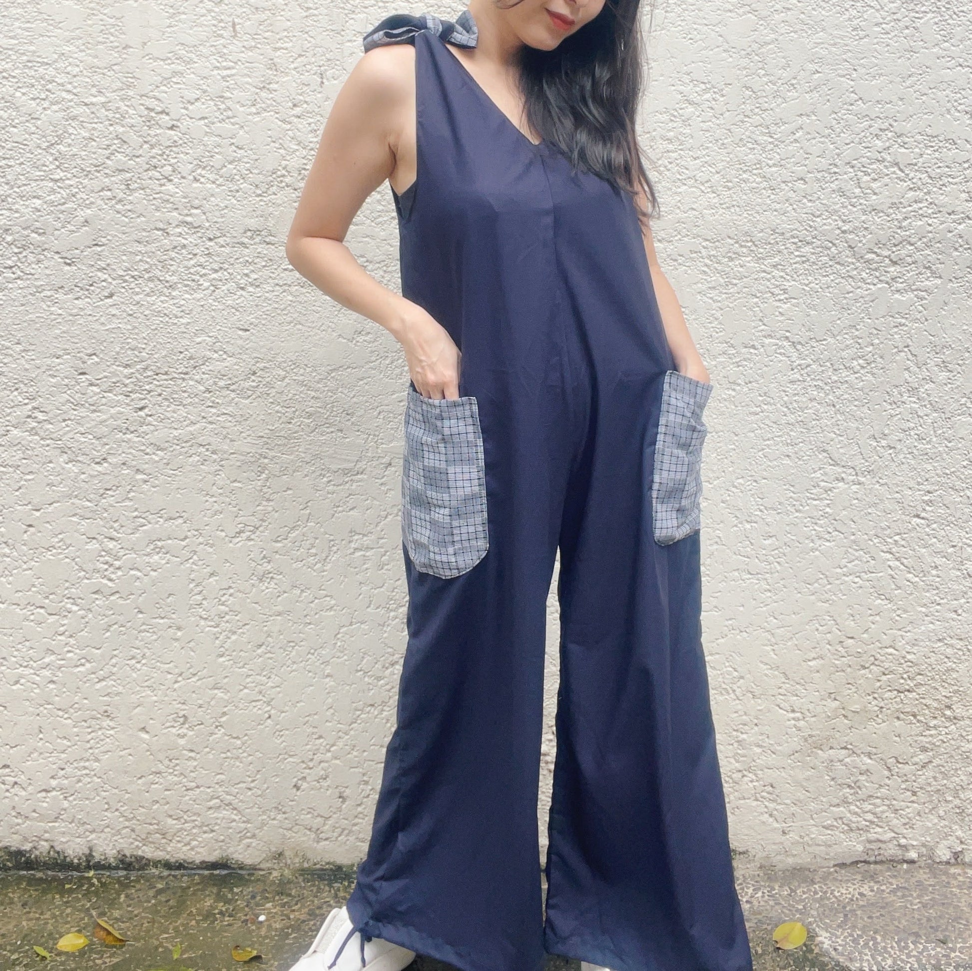 Pasyal Jumpsuit in Dark Navy Fashion Rags2Riches