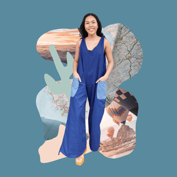 Pasyal Jumpsuit in Navy
