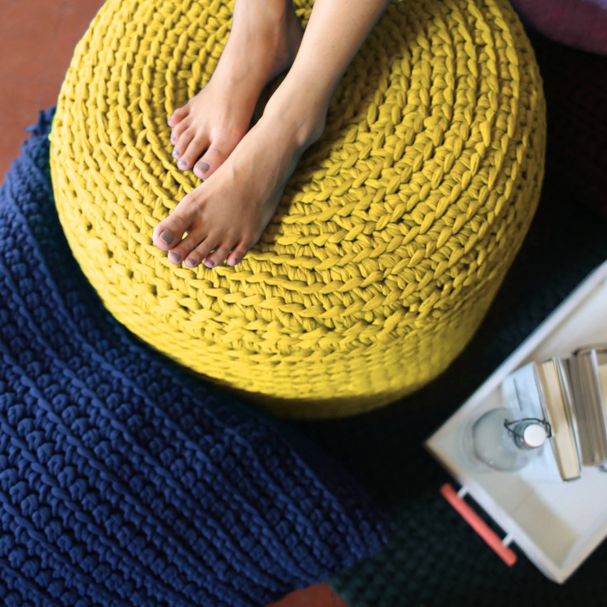 Puto Round Pouf Mango Home Rags2Riches