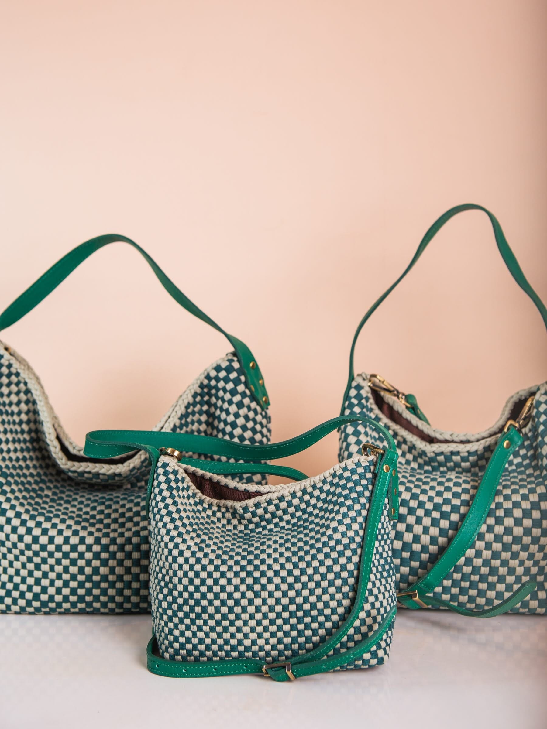 [Ready Today] Buslo Checkerboard Emerald & Sage Fashion Rags2Riches