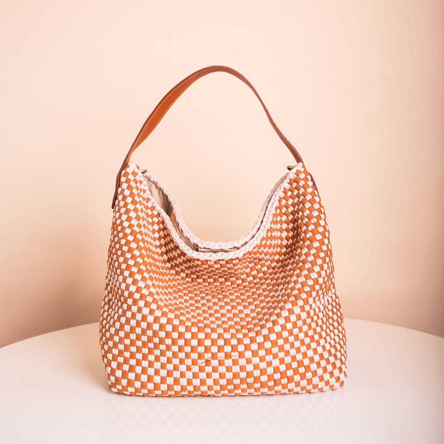 [Ready Today] Buslo Checkerboard Tan & Beige Fashion Rags2Riches