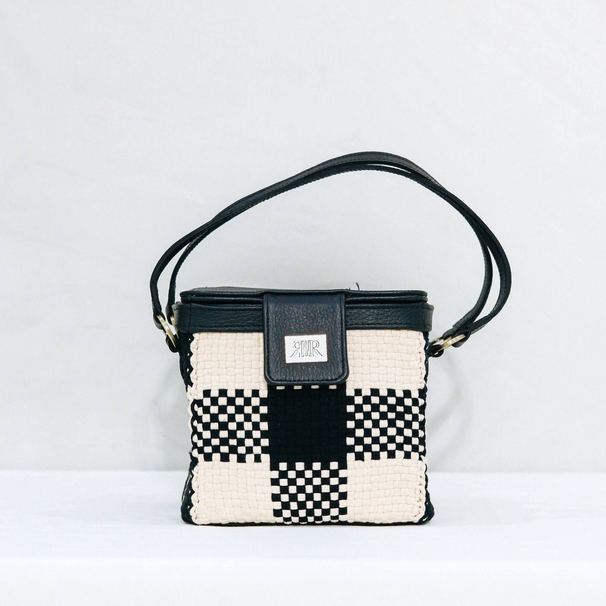 Rubiks Bag Black & Beige Fashion Rags2Riches