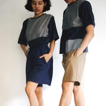 [SAMPLE] The Patchwork Shirt Navy & Gray