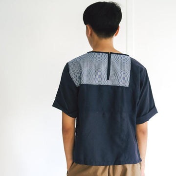 [SAMPLE] The Patchwork Shirt Navy & Gray