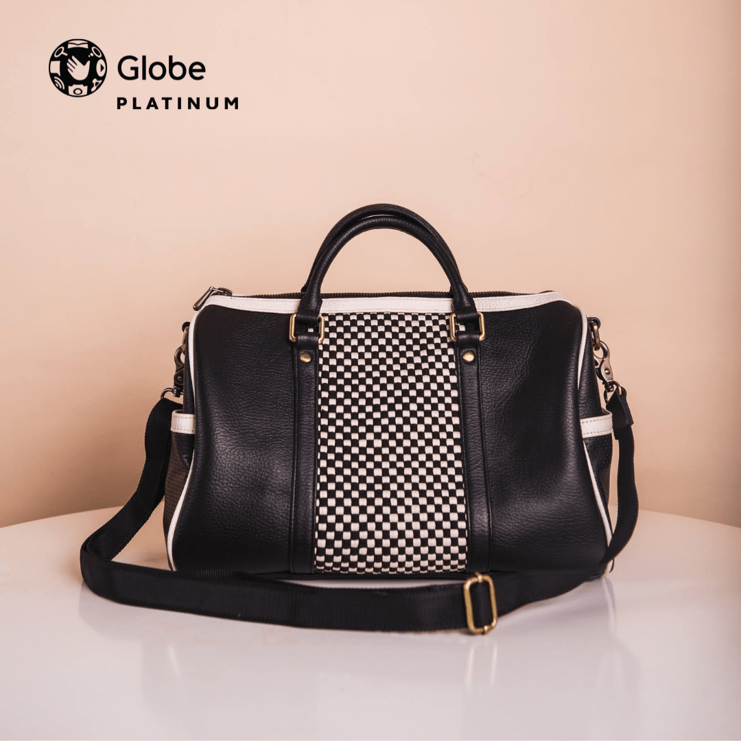 The Platinum Travel Boston Bag in Black R2R