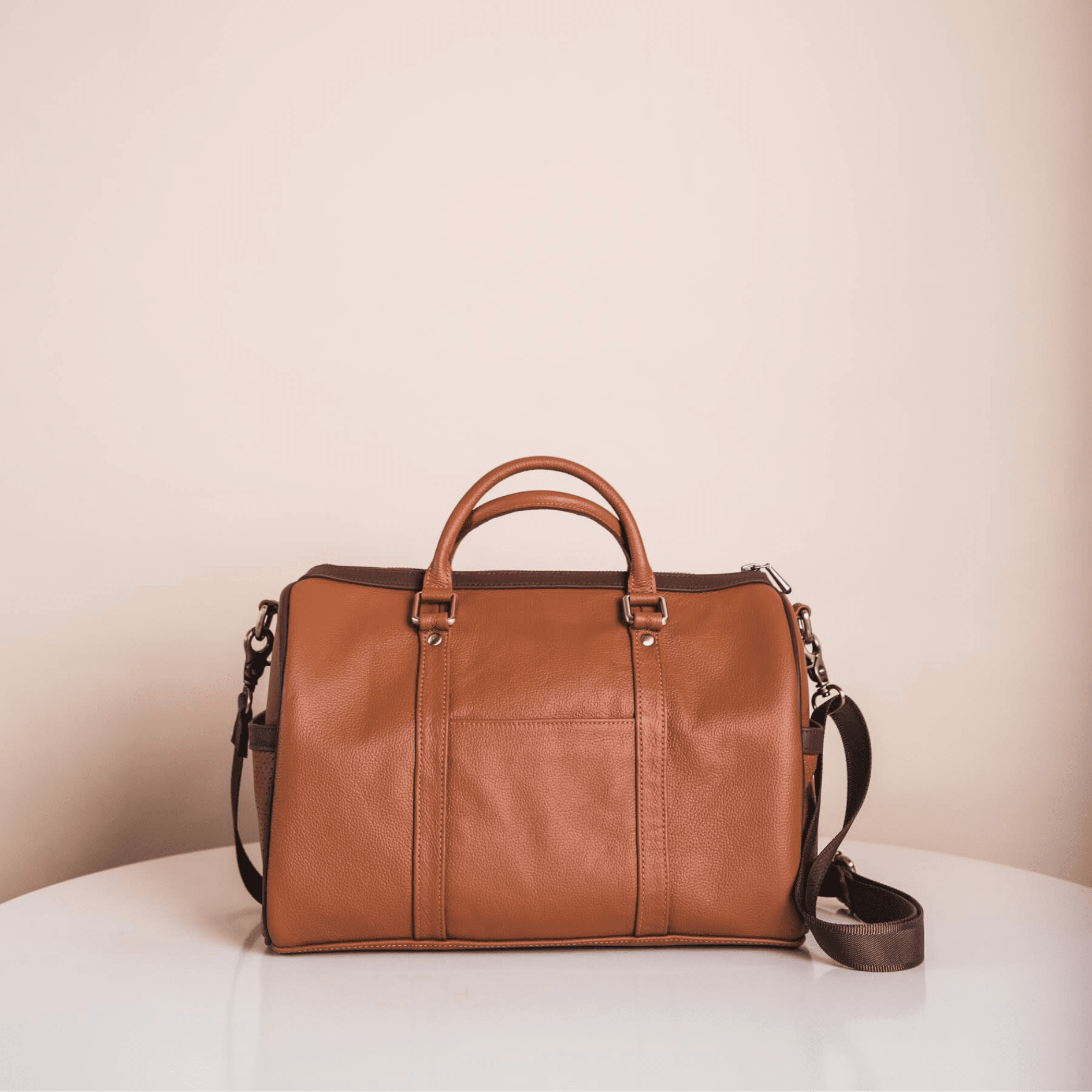 The Platinum Travel Boston Bag in Tan R2R