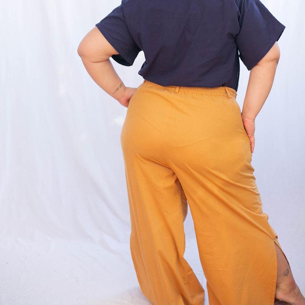 The Wide Pleated Trousers Apricot Fashion Rags2Riches