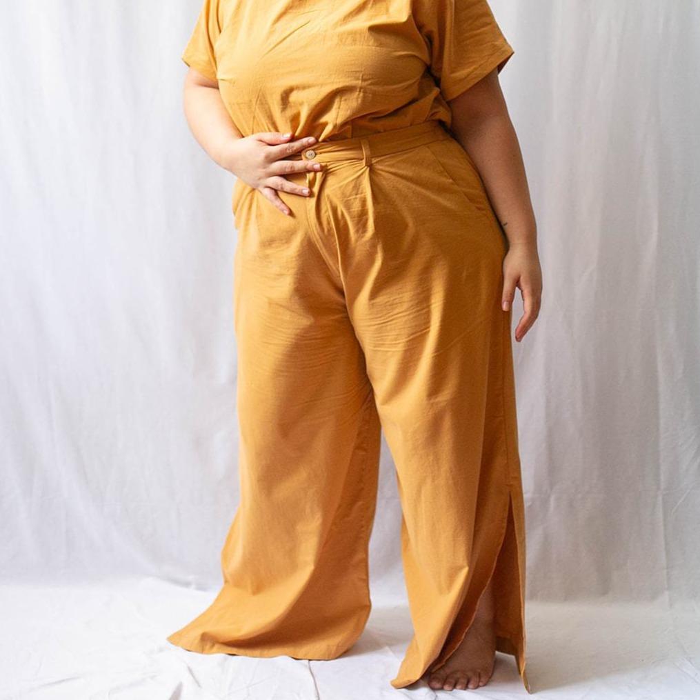 The Wide Pleated Trousers Apricot Fashion Rags2Riches